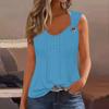 Women's Girl Tank Top Casual Vest Tops For Women Cute Knit Vest Top Eyelet Loose Fit Sleeveless Tops Flowy Eyelet