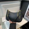 Simple Solid Color Pu Shoulder Underarm Bags for Women Portable Ladies Chain Crossbody Bag Versatile Female Hobos Handbags Purse