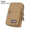 Men Single/double Layer Camping Hunting Wallet Pocket EDC Molle Bag Waist Purse Phone Pouch