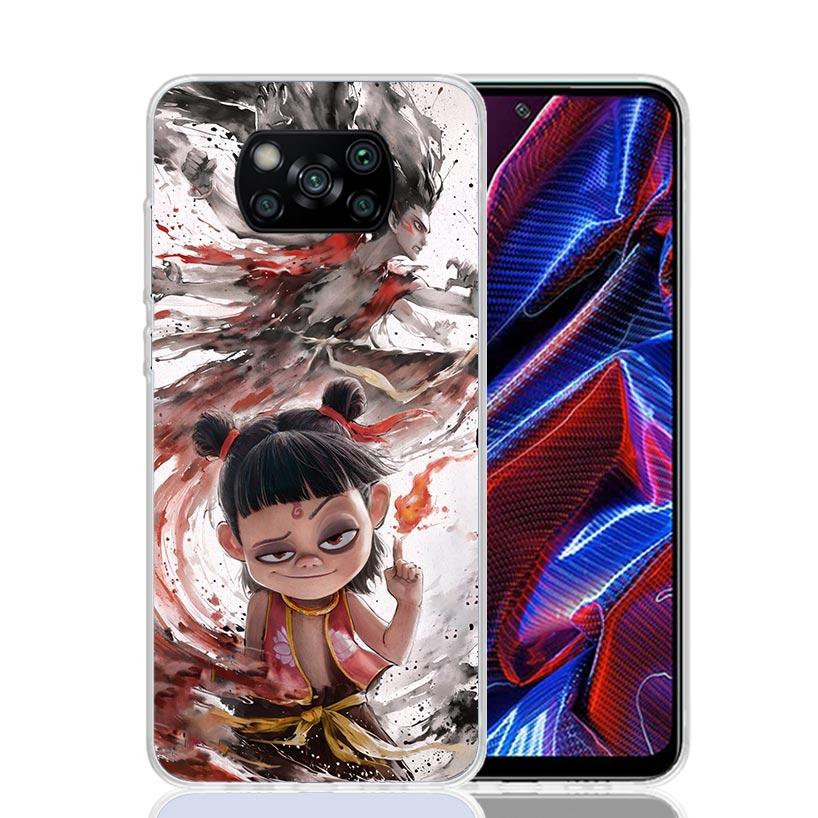 Nesha Nezha Cartoon Phone Case For Xiaomi Poco X7 X6 X5 Pro F7 Ultra Redmi 15C 15 13 13C 12 12C 10 10A 10C 9 9A 9C 9T Cover Poco