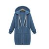 Europe, America, cross-border Amazon autumn and winter super long velvet large size women's sweater loose hooded jacket cardigan