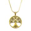 Yoga Hollow Tree of Life 7 Chakras Pendant Necklace for Women Men Stainless Steel Sacred Geometry Reiki Healing Chain Jewelry