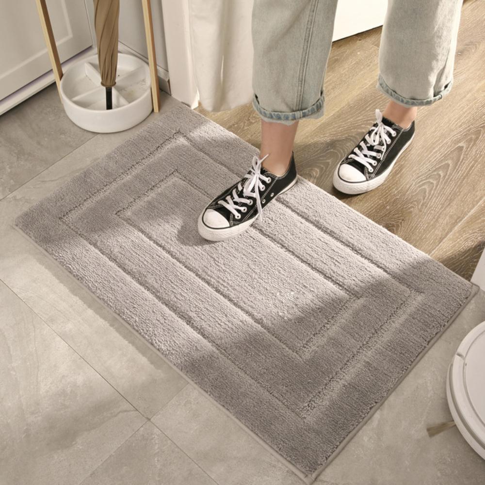 Print Sponge Bathroom Cashmere Thickening Mat Bath Non-slip Carpets In Wash Basin Bathtub  Floor Rug Shower Room Doormat Memory Foam 3D Pad