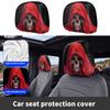 Stretch Car Headrest Cover Set 2 Pack, Visual Cabin Covers for Dust Care and Horror Theme Vehicle Decoration Update