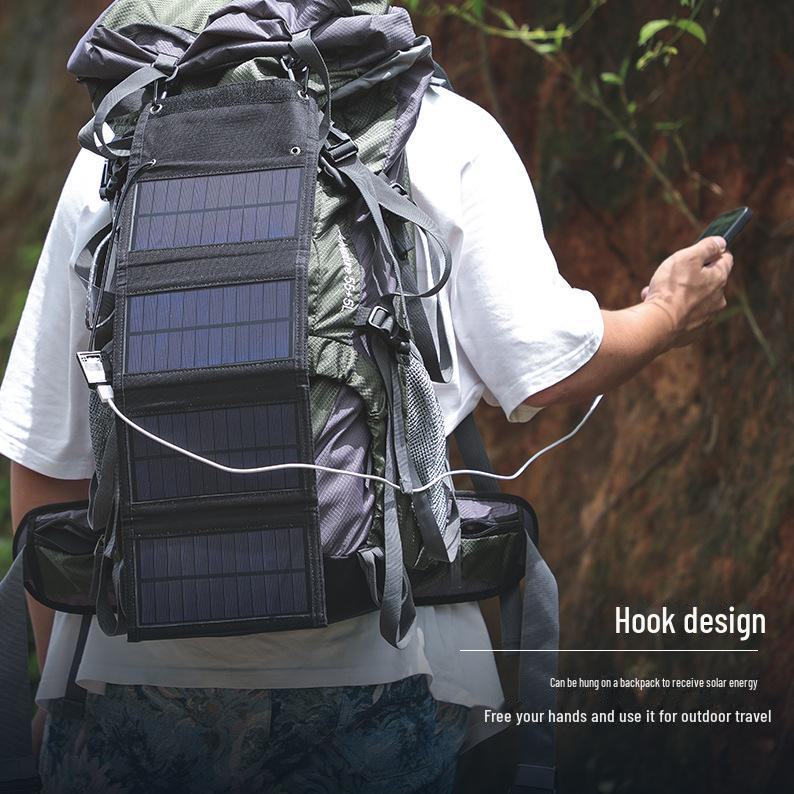Portable 20W Solar Folding Phone Charger for Camping Outdoor Charging