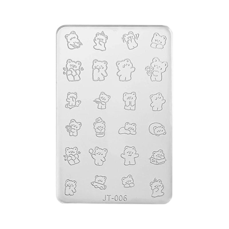 Food Grade Silicone Nail Art Mold With Floral 3D Embossed Design Nail Stamp For Easy DIY Beautiful Creation