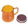 Teetasse Borosilikatglas 300ml 11.9oz Hitzebeständig Haushalt Kaffeetasse Wasserbehälter mit DeckelBraun