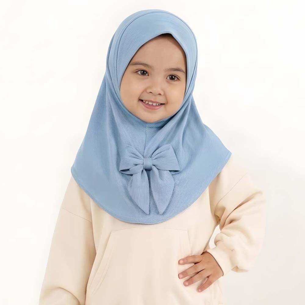 Elastic Chin Support Kids Instant Hijab Breathable Ethnic Style Turban Traveling Abroad Essentials
