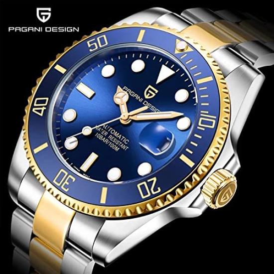 Pagani Design Made In Submariner Automatic Mechanical Ceramic Dress Stainless Steel Sapphire Perfect for PAGANI DESIGN Men's Watch, Japan, Diver's