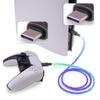 PlayVital Illuminated Charging Cable for PS5 PS5 Edge To C Charging Cord for Universal LED Data Cable for Xbox Series Pro Controller & Controller,