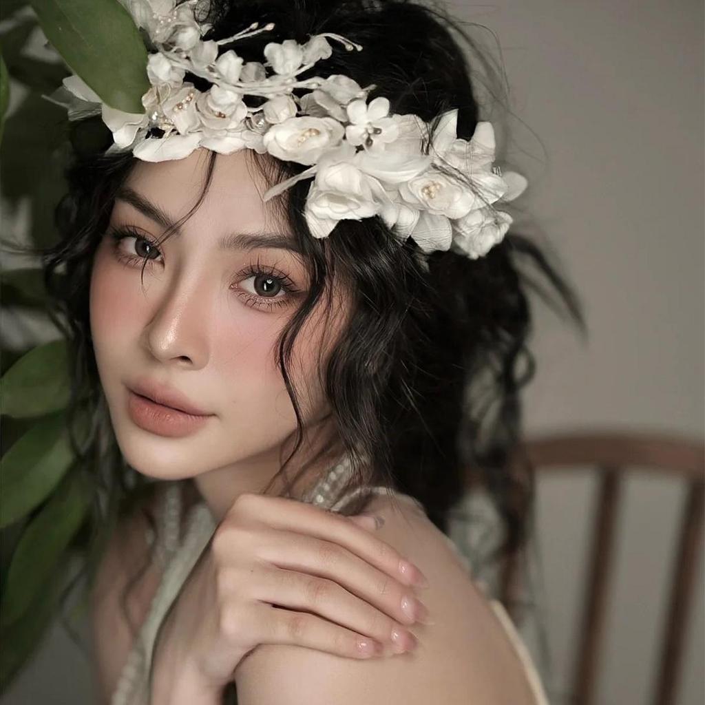 Handmade Forest-Inspired Bridal Flower Hairpins: Elegant Korean Wedding Accessories