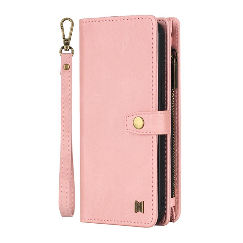 iPhone 16/15 Magnetic Leather Wallet Phone Case Cover