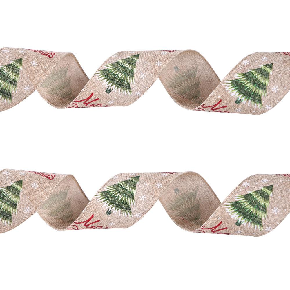 

Christmas Delightful 65cm Ribbon With Star Print Perfect For Festive Gift Wrapping Tree Print,2m x 6.5cm