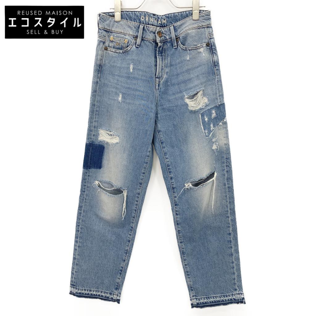 DENHAM 2017 ALEX GRNA Wide Leg Fit Indigo Pants Bottoms 23 blueUsed