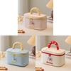 Cute Cartoon Bear Makeup Bag With Plush Fabric For Daily Commuting And Travel Storage
