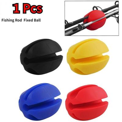 1Pc Silicone Fishing Rod Fixed Ball Rod Ball Mini Protection Anti-Collision Rod Retractor Stopper Fishing Accessories