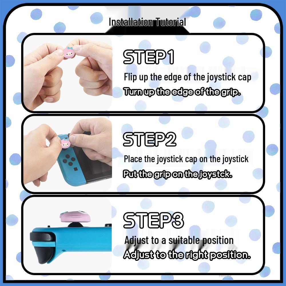 Switch Controller Stick Caps: Cute Silicone Protective Covers for Joy-Con Controllers