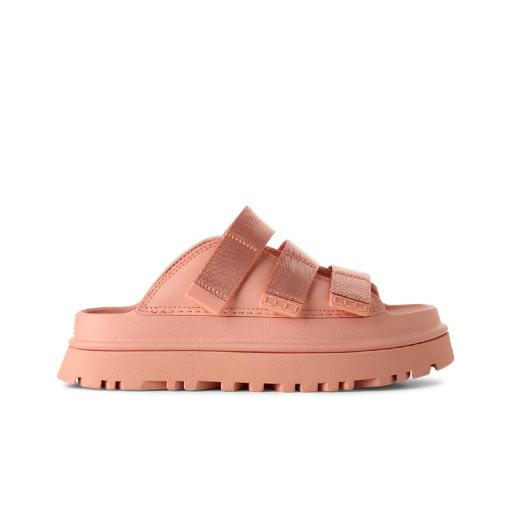 

Candy color~ thick-soled beach cool slippers women s 2025 summer new fashion Velcro one-word heightening hole shoes 42