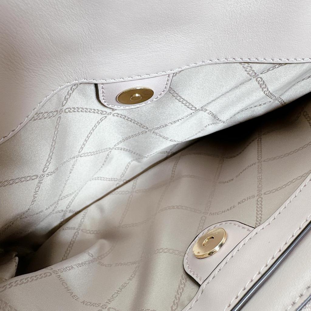 Michael Kors Shoulder Bag Handbag Leather Pink Beige Women 30F1GUSS6L Used