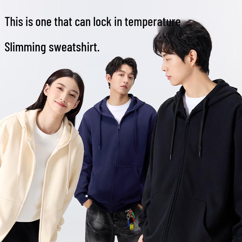 MINISO Japanese Style Casual Hooded Zip-Up Sweatshirt