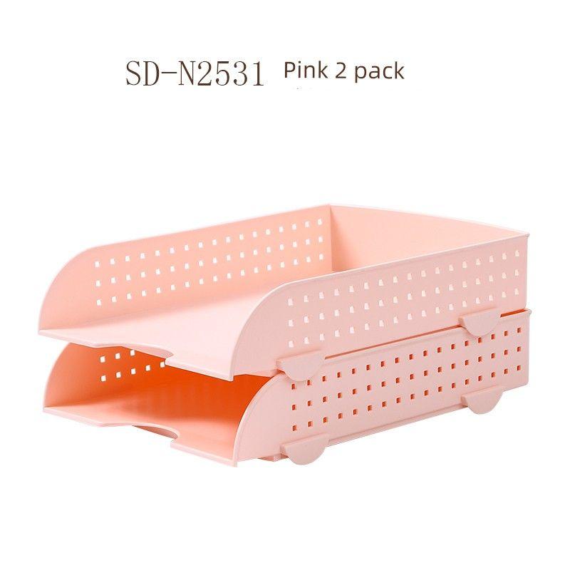 Creative Multi-Layer Desktop File Box Materials File Shelf Office Three Layer File Tray File Folder Storage Box