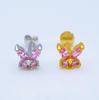 Unisex Fairy Zircon Studs: Ear, Nose, Tongue & Lip Piercing Jewelry