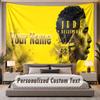 Custom Name Text Tapestry Jude Bellingham Personalized Polyester Wall Tapestry For Bedroom And Room