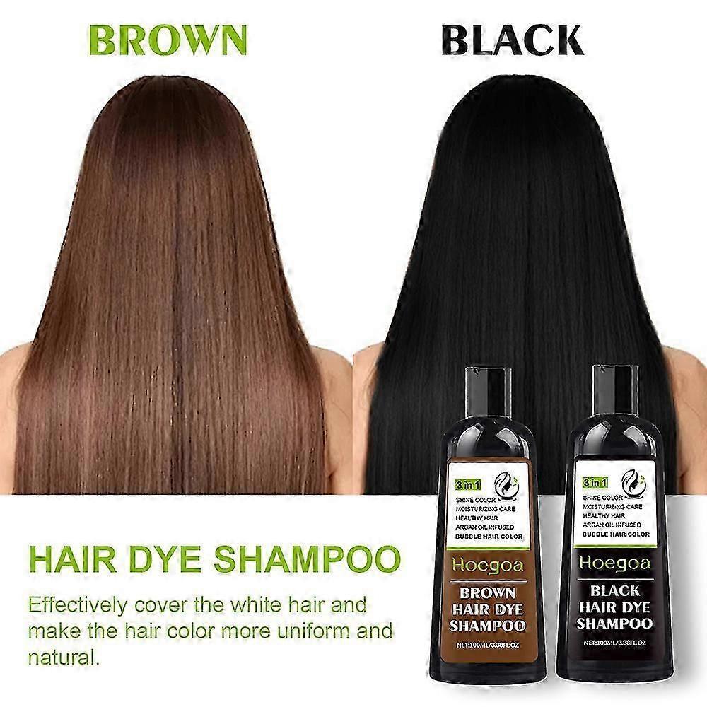 Herbal Hair Dye Shampoo for Grey Coverage - Natural & Fast-Acting Formula for UK Users