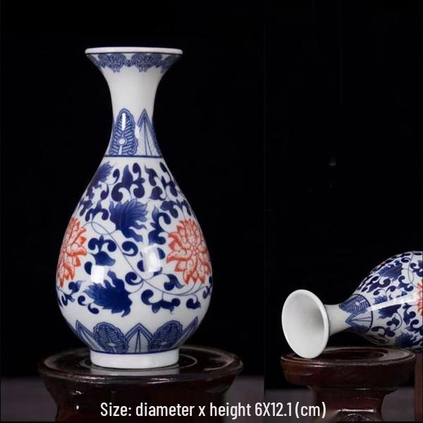 Antique Blue and White Chinese Porcelain Vase - European & American Handicraft for Flower Arrangements
