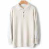 Men's Fashionable Pure Wool Solid Color Long-sleeve Polo Sweater