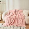 1 stk vaffelplysjteppe Pure Color Pledd Varm Myk Komfortabel Sofa Dynepledd Hjemmedekorasjon Sengeteppe Flanellteppe