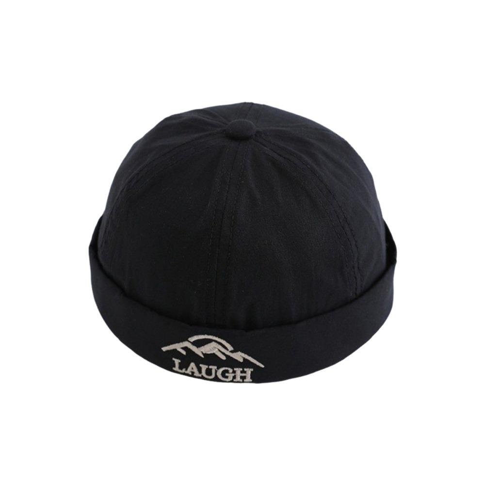 

Adjustable Children Melon Beanie Letter Embroidered Landlord Cap For Infant Boy Girl чорний