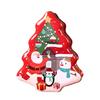 Christmas Decorations Box Festive Candy Storage Container Tinplate Biscuit Box Stylish Christmas Tree Tin Box For Cookies Small