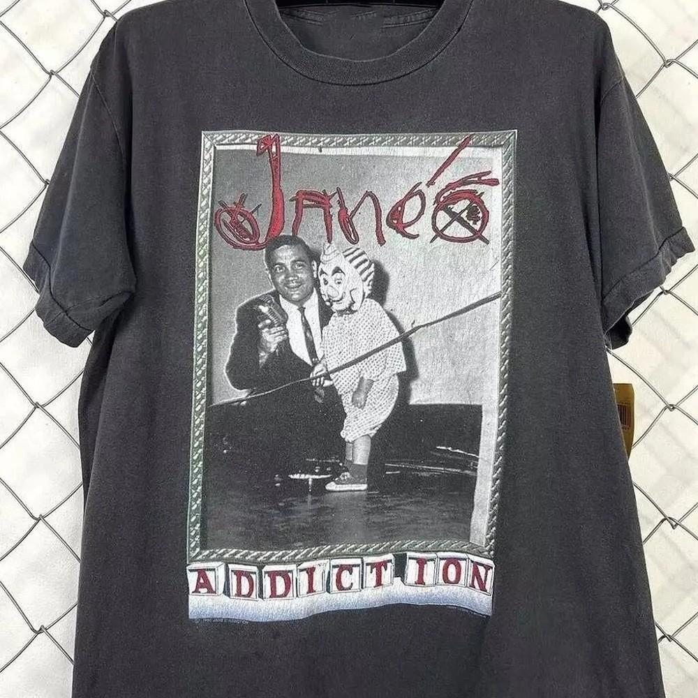 1990 Jane039;s Addiction Tour Band REMAKE Black T shirt short sleeve tee Unisex T-Shirt XXXXL