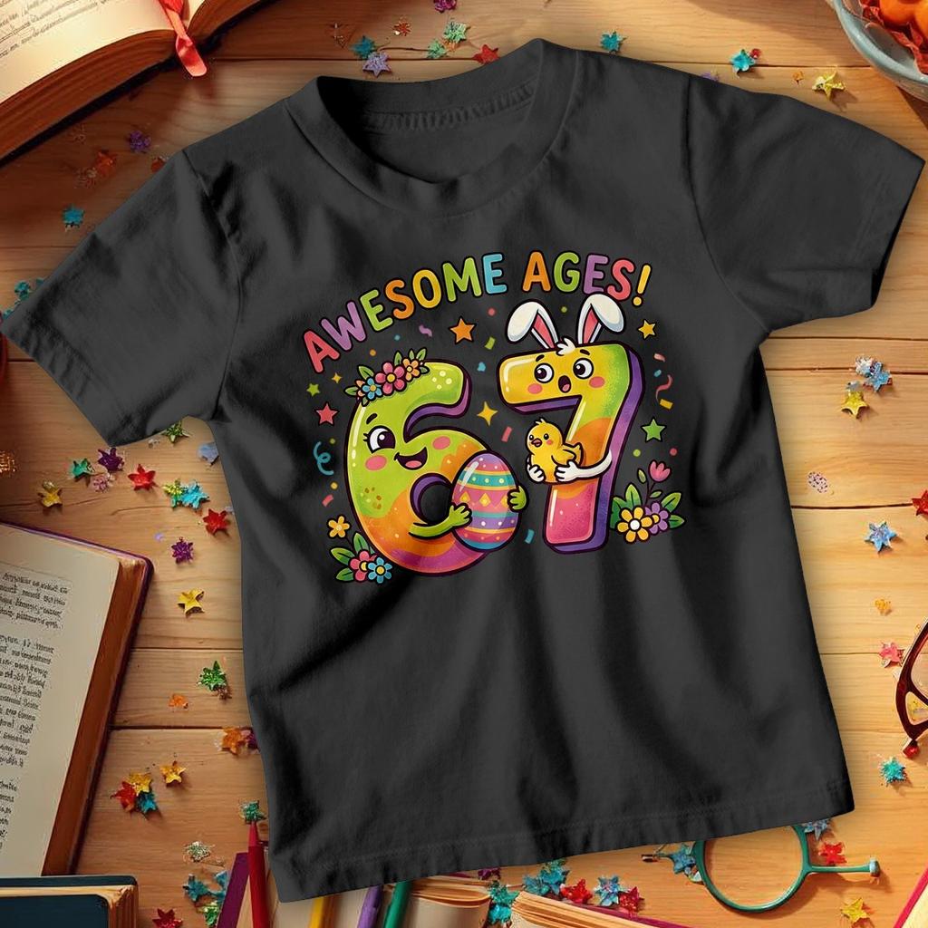 67 Six Seven Meme Easter TShirt Funny Bunny Egg Hunt Cute Adults Kids Tee 5