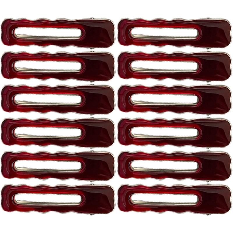 Alloy Encore Red Hair Clip Women's New Irregular Forehead Broken Hair Duckbill Clip Hair Accessories