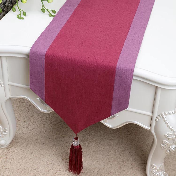 Cotton Plain Linen Table Runner Long Decoration Christmas Wedding Modern Coffee Tablecloth Rectangle Dining Table Pads Placemats