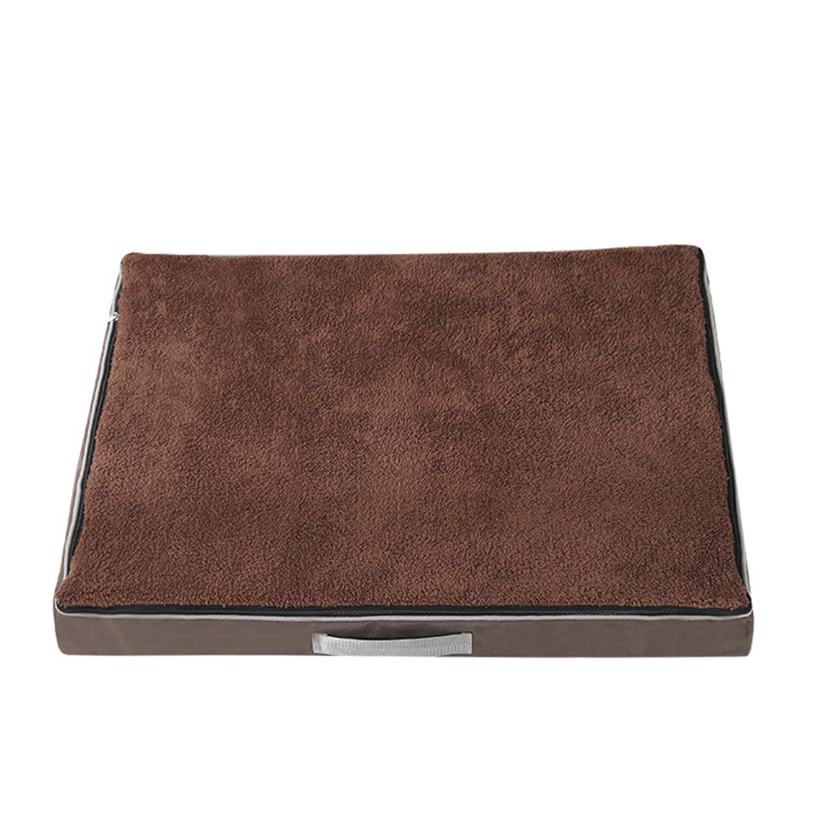 

All-season Removeable Dog Bed for Large Dog Cushion Spring Soft Velvet Cat Bed Cat Cushion Partable Pet Bed S-50x40cm кофейный