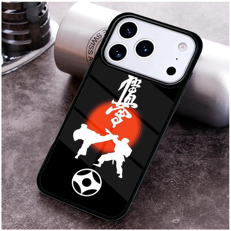Kyokushin Karate Symbol Phone Case for iPhone 17 16 15 Pro Max Air 14 13 12 11 Plus Shockproof Capa Cover