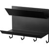 Yamazaki Magnetic Glove Holder with W25 X X Tower Entryway Small Item Storage for Outing 1972 Hook, Black, Approx. D13.5 H21cm, Series, Storage,