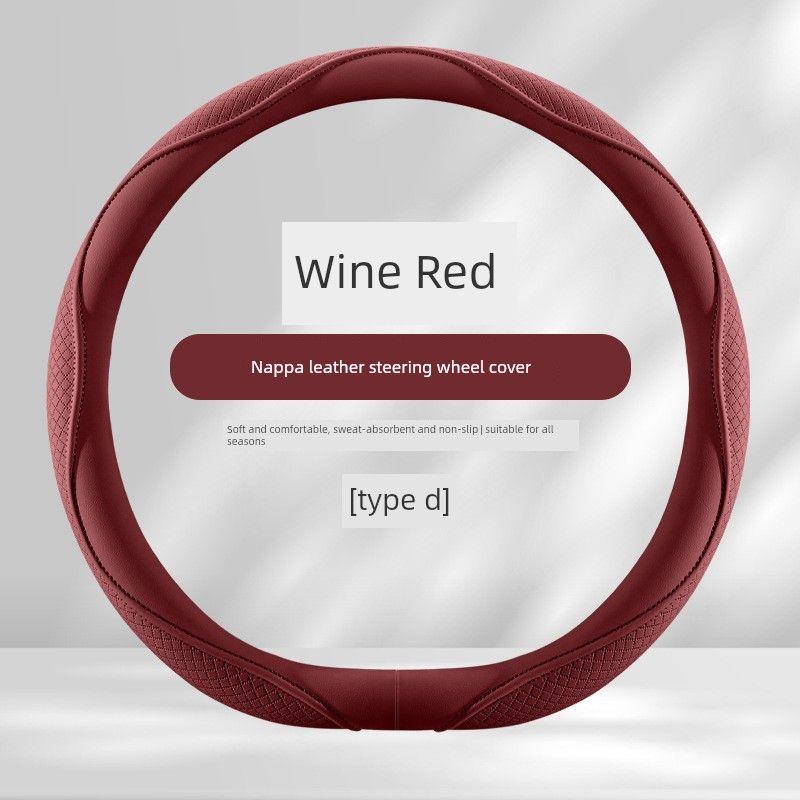 New Car Steering Wheel Cover, Universal for All Seasons, Morandi Color Series, Comfortable and Soft Nappa Leather Steering Wheel Cover