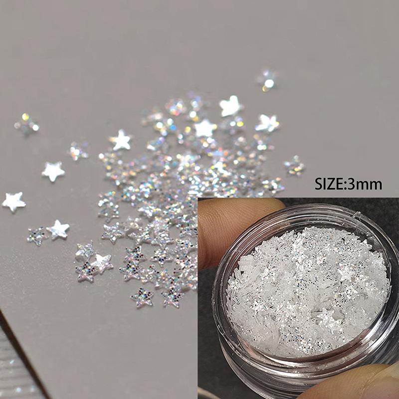 Mini Sparkling Star Nail Glitter Sparkling Pentagram Nail Decoration Nail Salon Design Cute Accessories Diy Nail Art Design