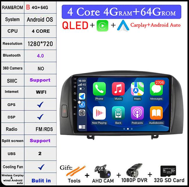 9'' Android 14 Car Radio For Hyundai Sonata NF 2004 - 2008 Multimedia Video Player Navigation Stereo GPS 4G Carplay Autoradio