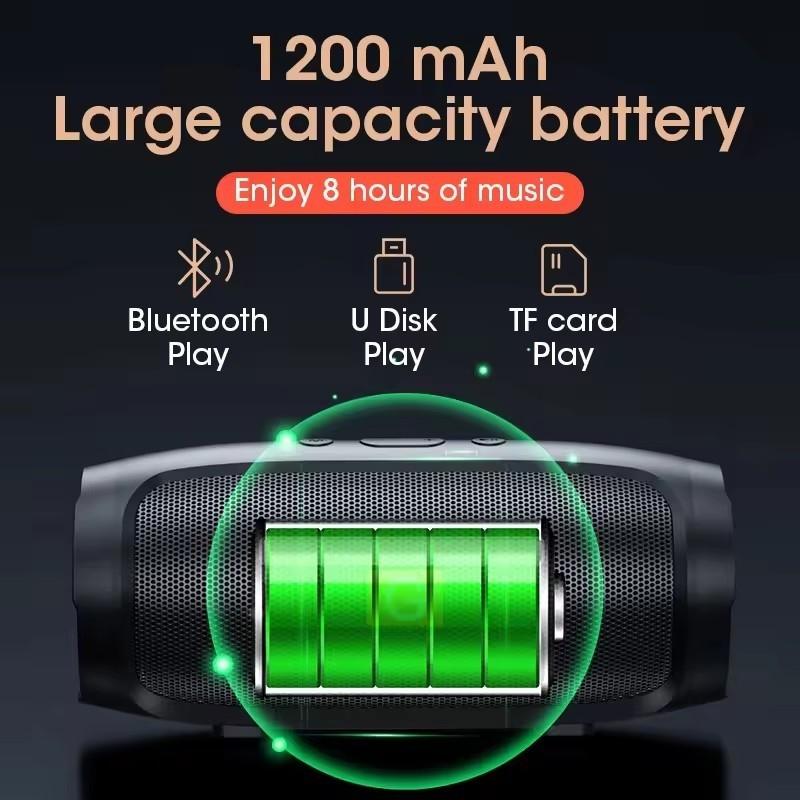 Portable Speaker Wireless Bluetooth-compatible Outdoor Waterproof 3D Stereo Loudspeaker Wireless Sound System Support FM Radio