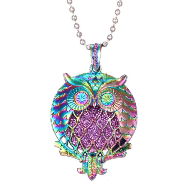 

2 шт. новое красочное ароматерапевтическое ожерелье, винтажный цветок, бабочка, дерево, сова, диффузор эфирного масла, ожерелье, парфюмерные медальоны, подвески