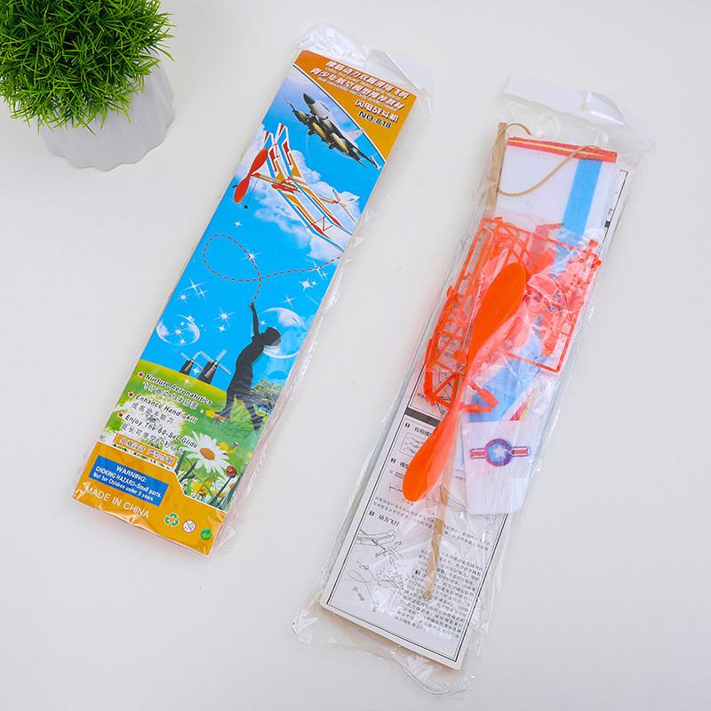 Rubber Band Powered Biplane Model Toy For Kids Aviation Enthusiasts Gift