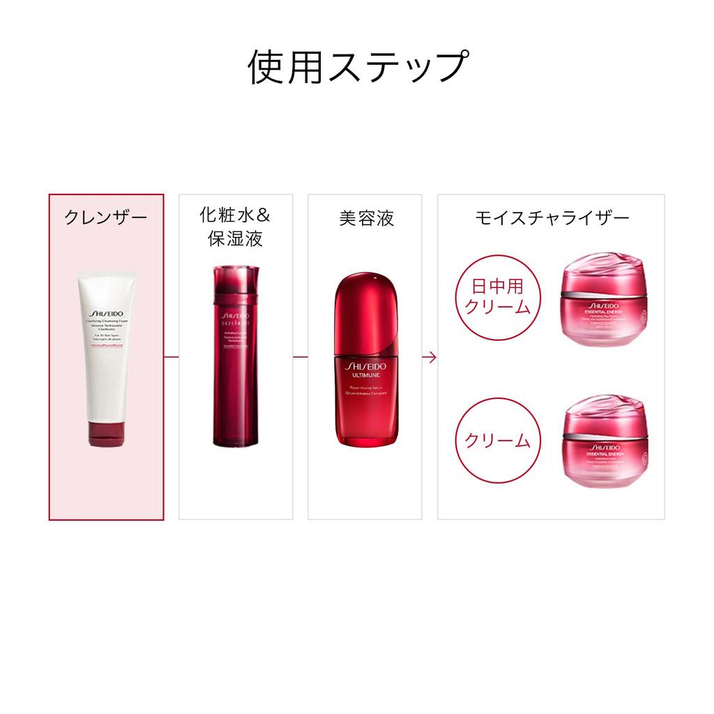 SHISEIDO Skincare Clarifying Cleansing Foam 125g Facial Wash Soap Foam Refreshing Green Floral Scent Clear Skin Shiseido &