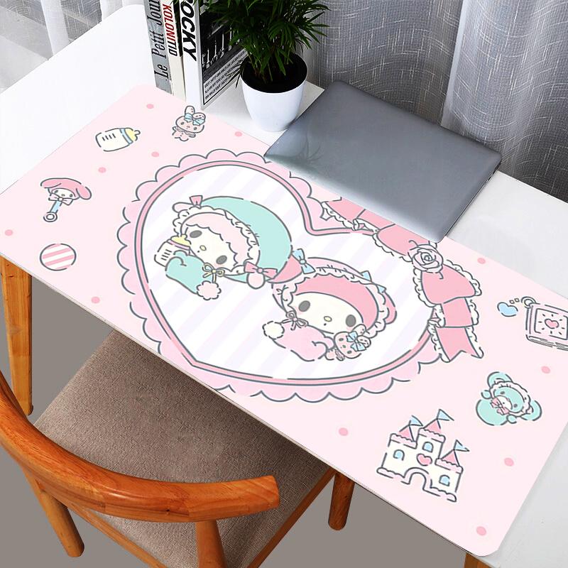 My Melody Mouse Pads Computer Laptop Big durable Keyboard Mouse Mat Anime Mousepad Keyboards Gamers Decoracion Desk Mat