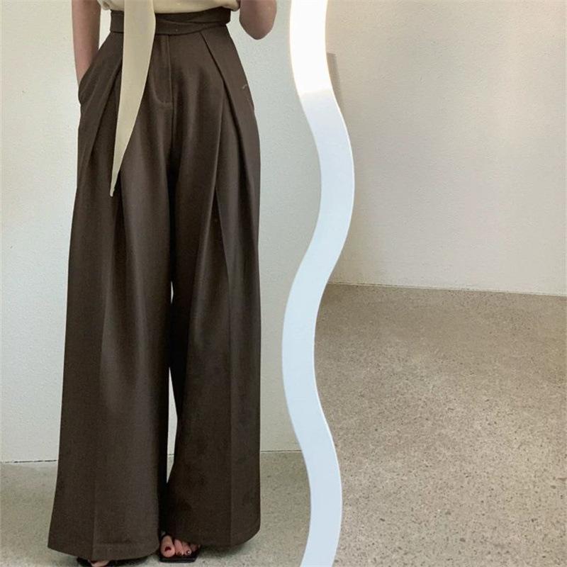 Western Style Pants for Women Autumn with Sense of Drape Wide Legs Exuding Unique Casual Vibe for Commuting Trousers Women’s