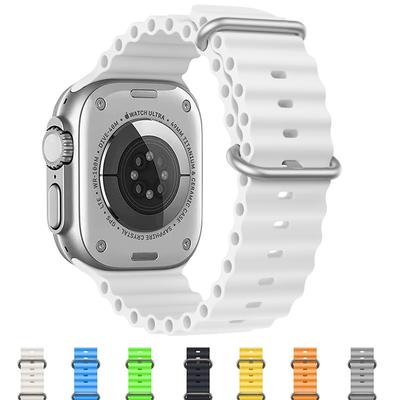 Ozeanarmband für Apple Watch Band 49mm 45mm 44mm 40mm 41mm 42mm 38mm Silikon Correa Armband iWatch Ultra Serie 8 7 6 5 4 3 SE